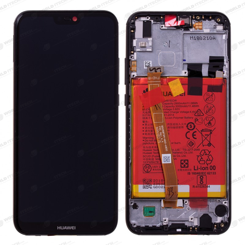 Kit écran Complet Pour Huawei P20 Lite - Vitre + LCD Sur Châssis Noir + Outils + Colle