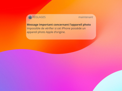 iPhone: error message after changing rear cameras